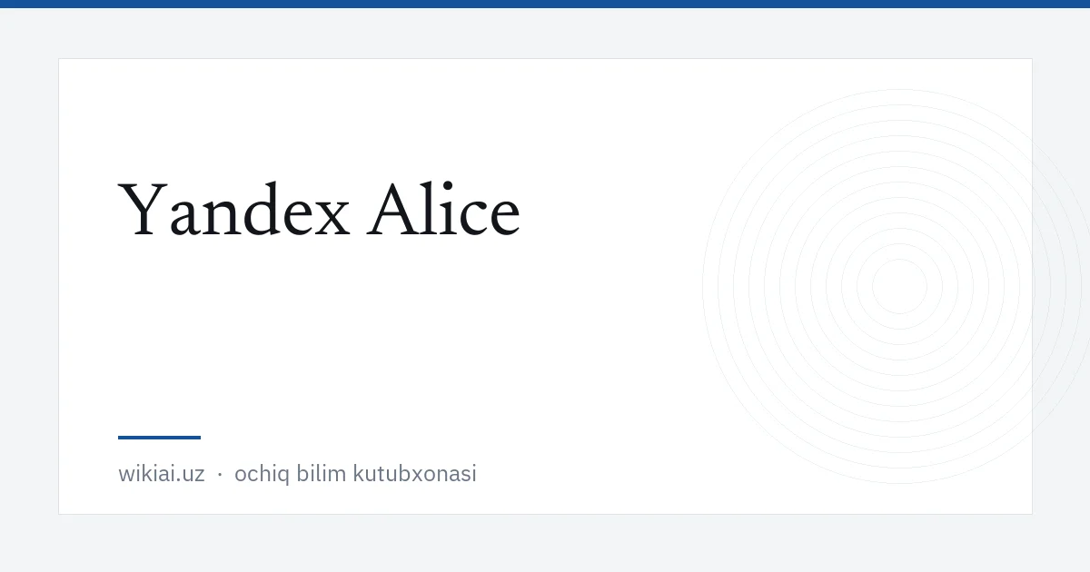 Yandex Alice