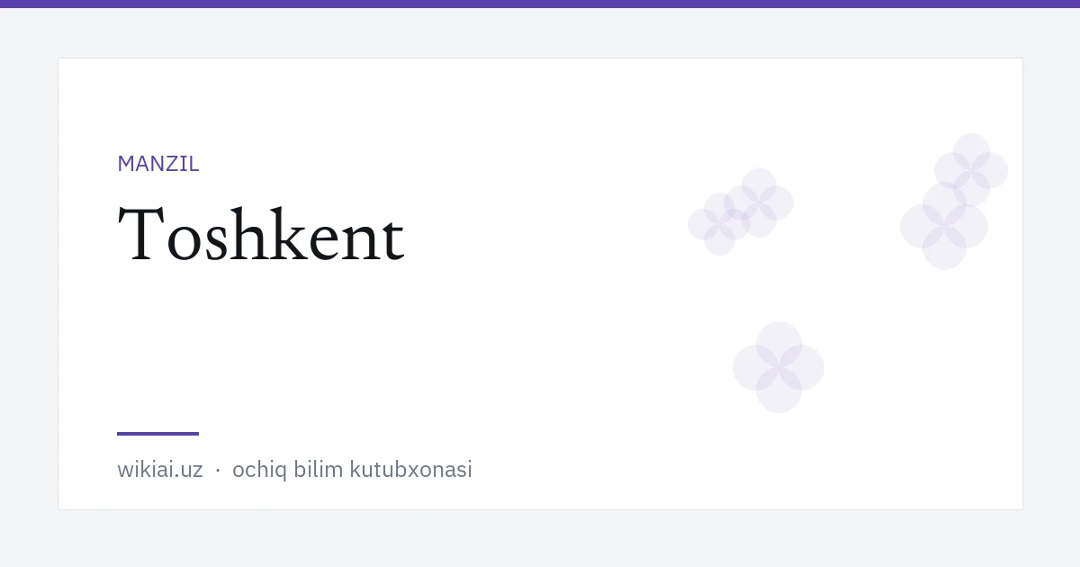 Toshkent