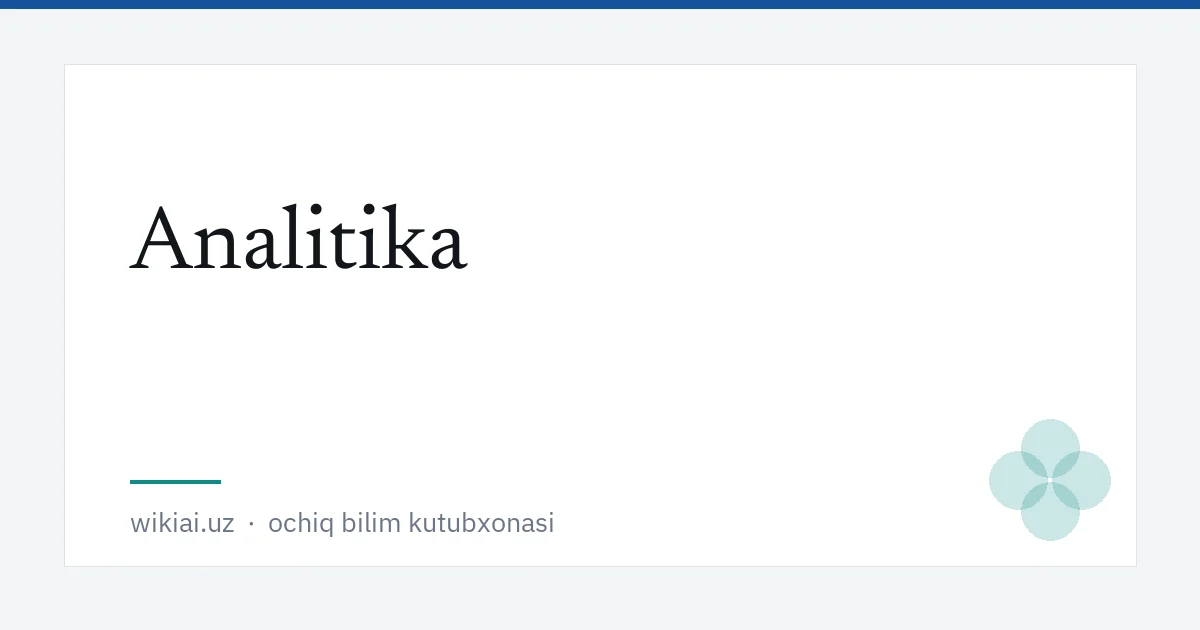 Analitika