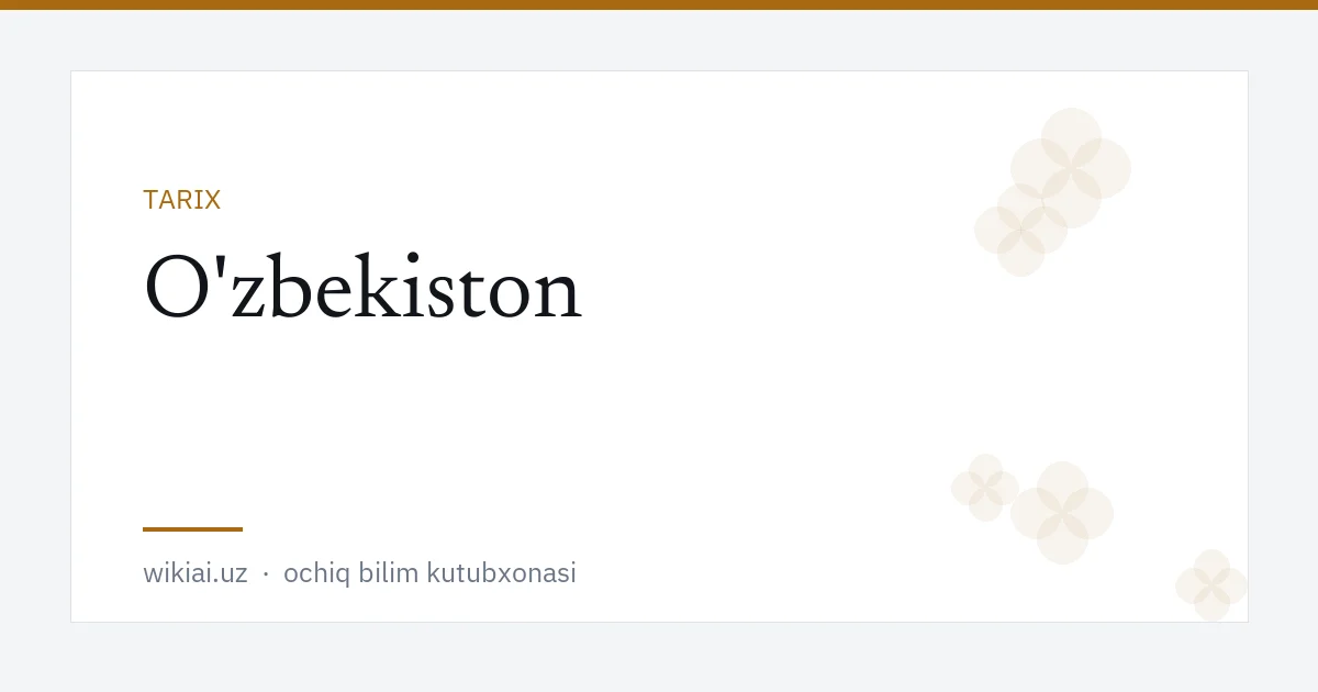 O'zbekiston