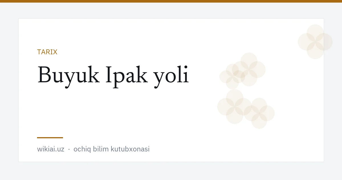 Buyuk Ipak yoli