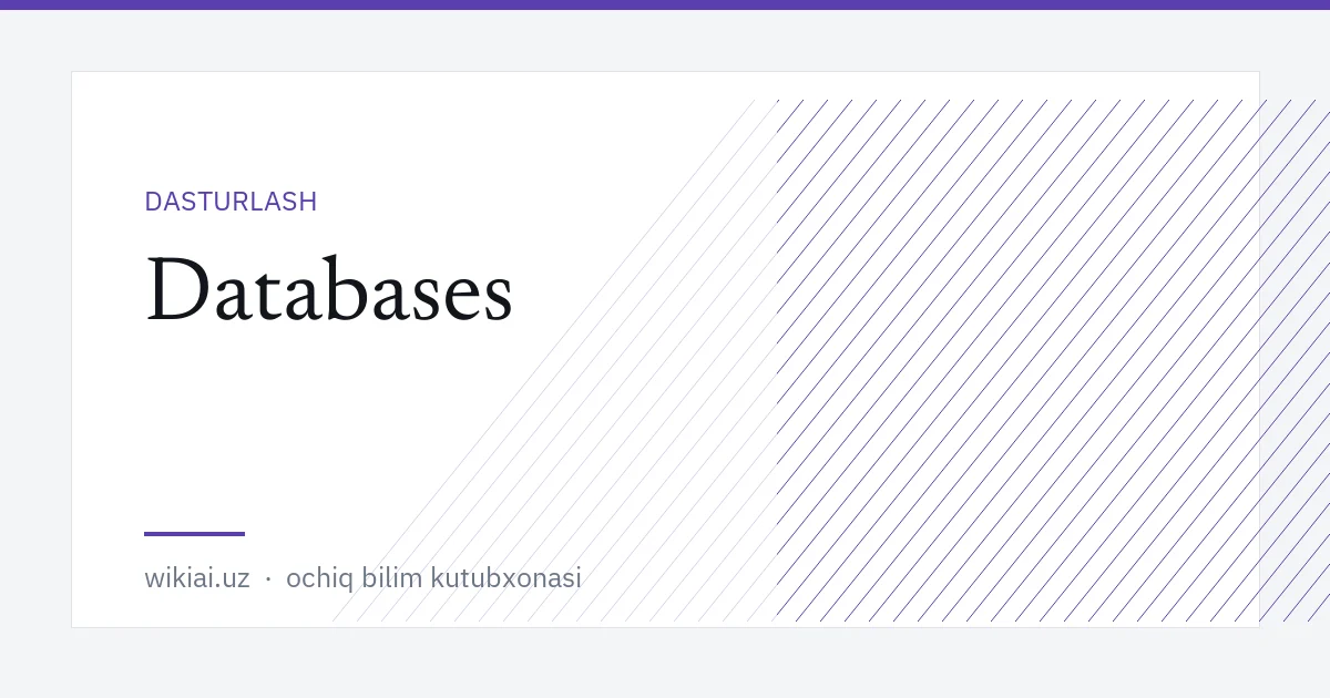 Databases