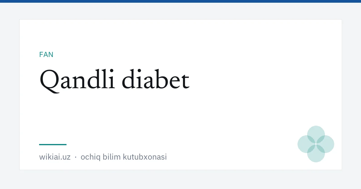 Qandli diabet