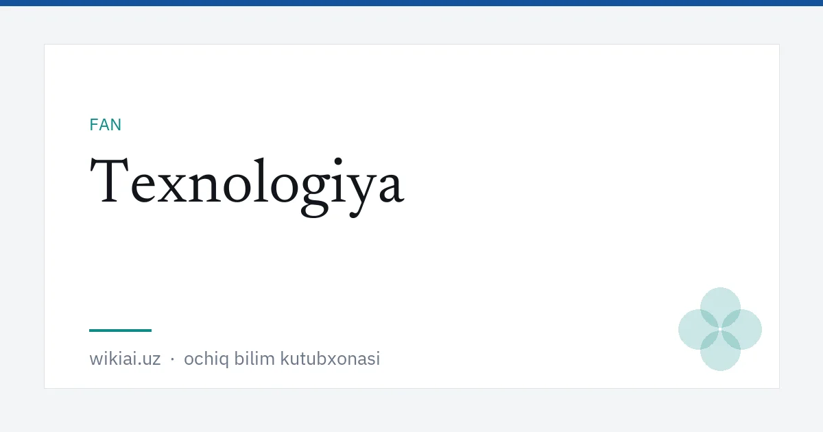 Texnologiya