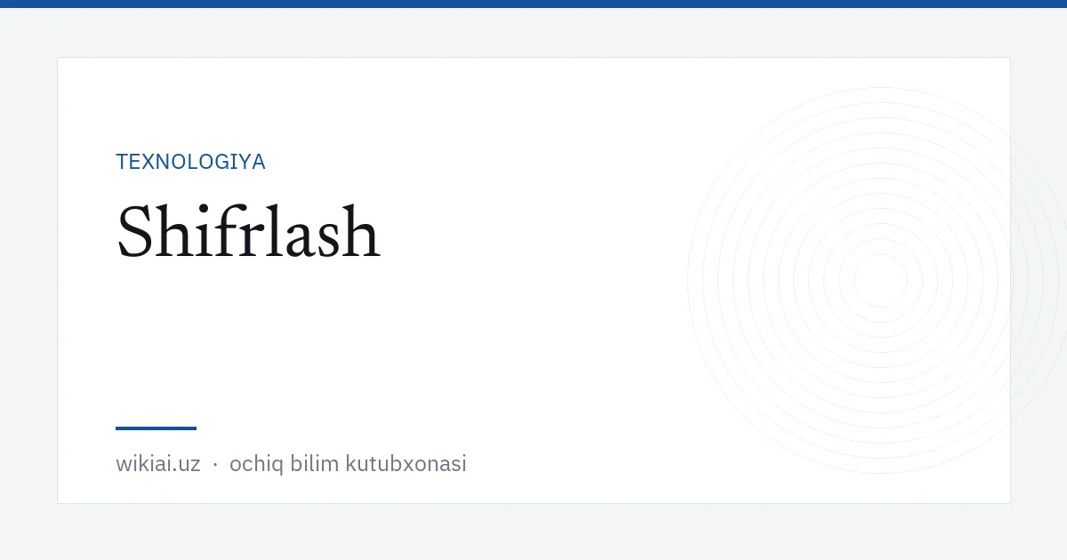 Shifrlash