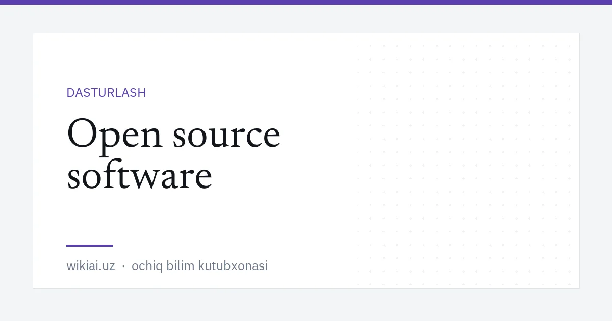 Open source software