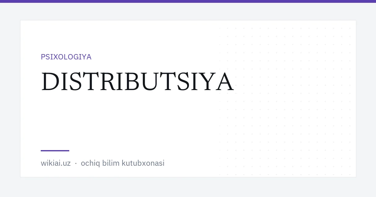 DISTRIBUTSIYA