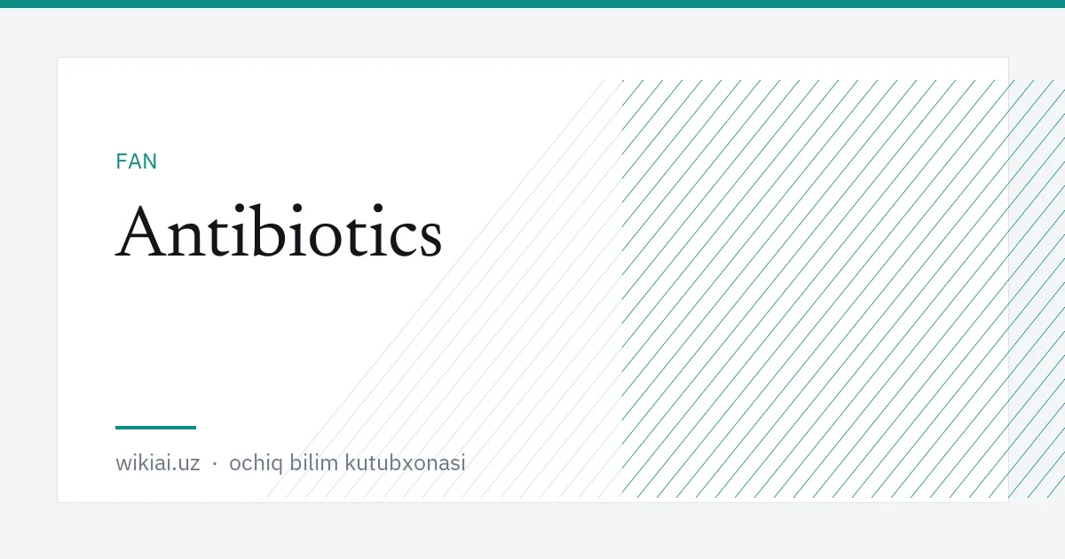 Antibiotics