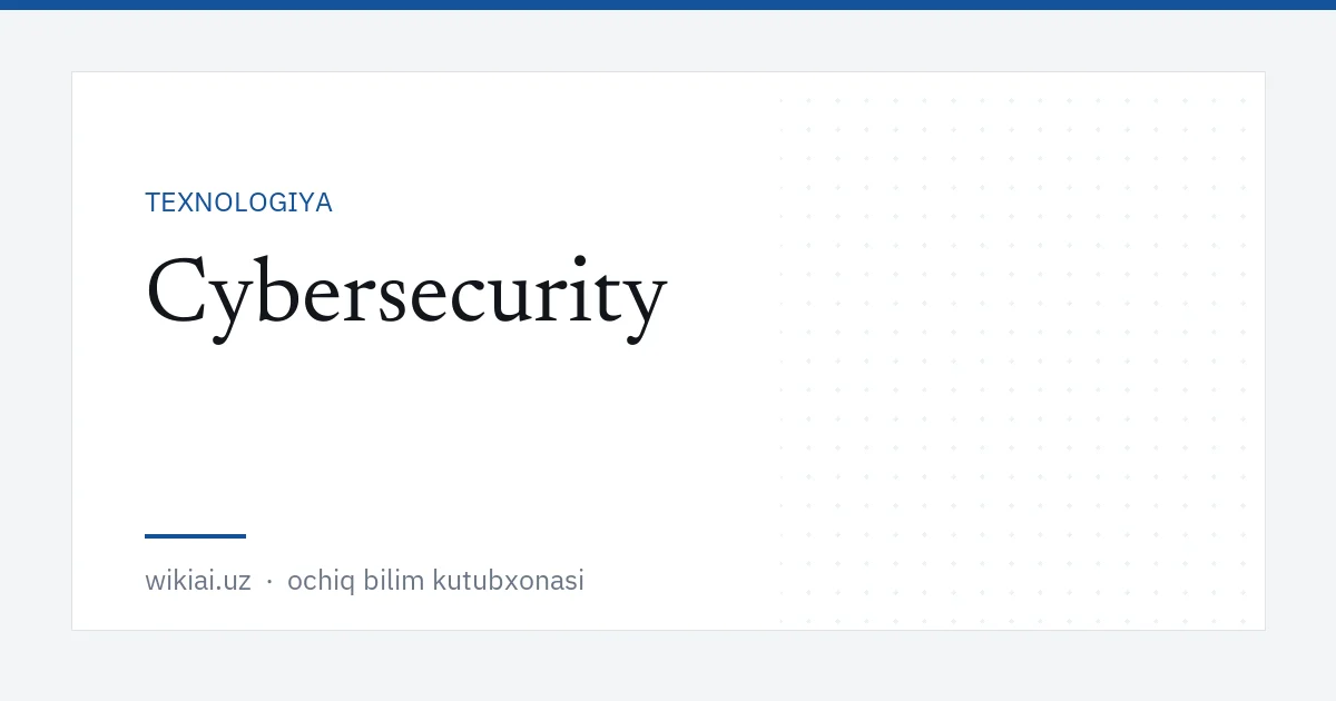 Cybersecurity