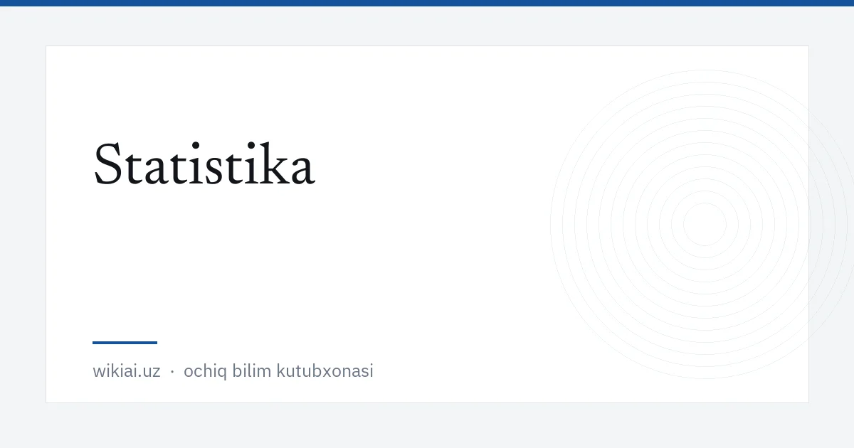 Statistika