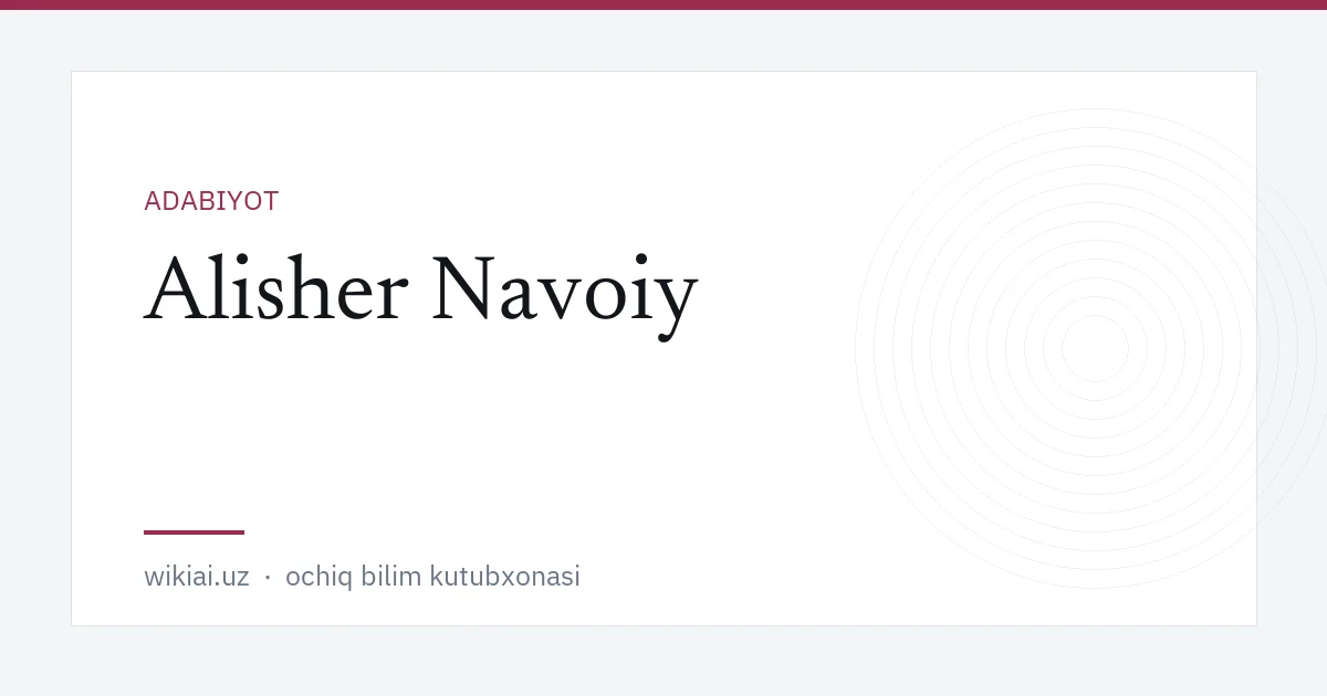 Alisher Navoiy