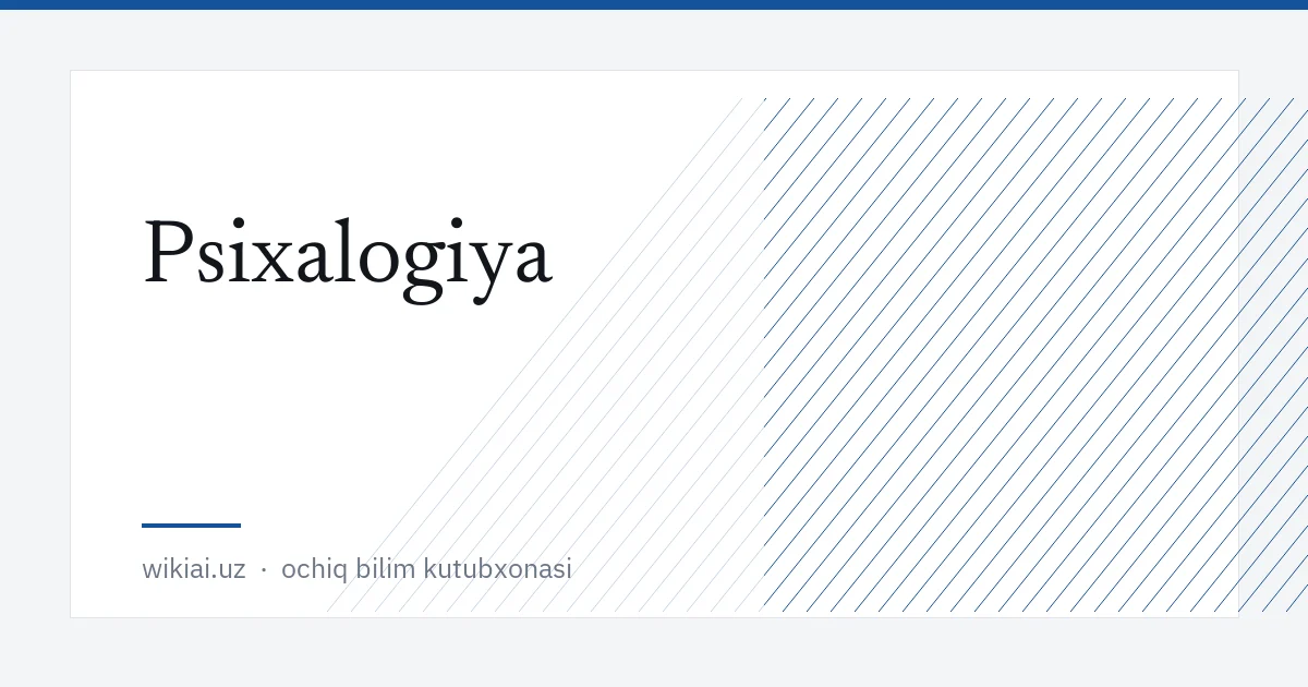 Psixalogiya