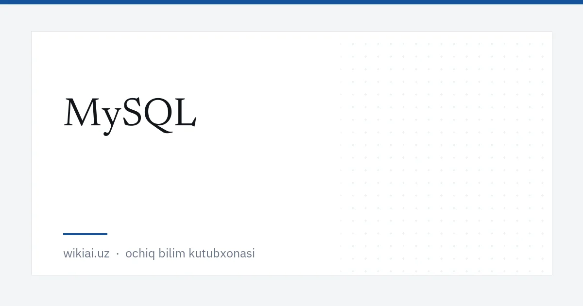 MySQL