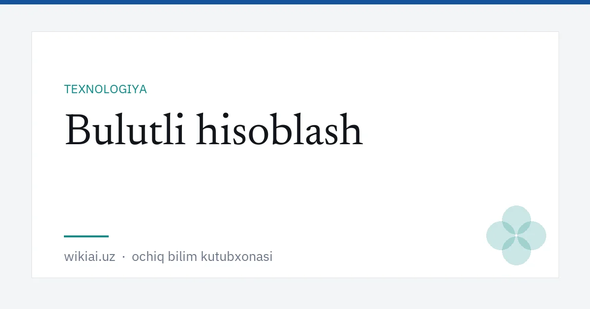 Bulutli hisoblash