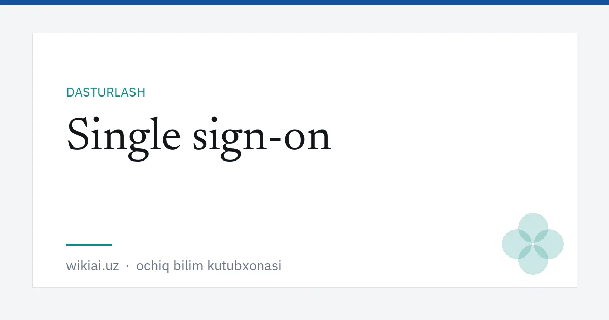 Single sign-on
