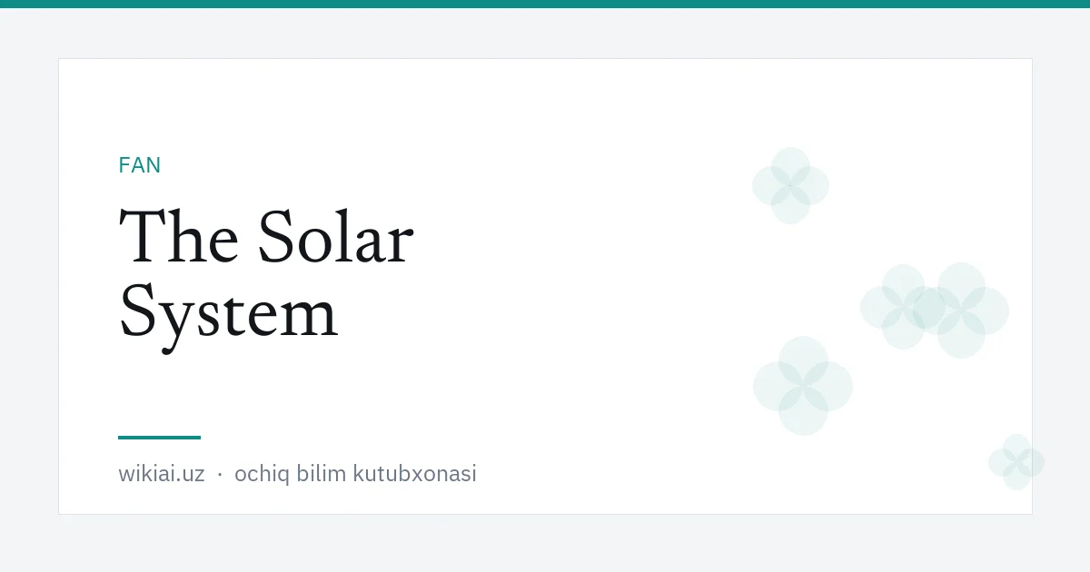 The Solar System