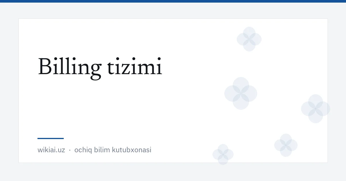 Billing tizimi