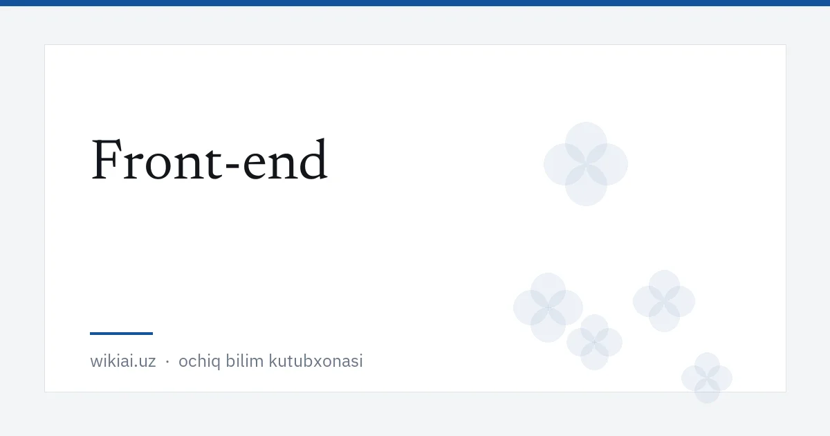 Front-end