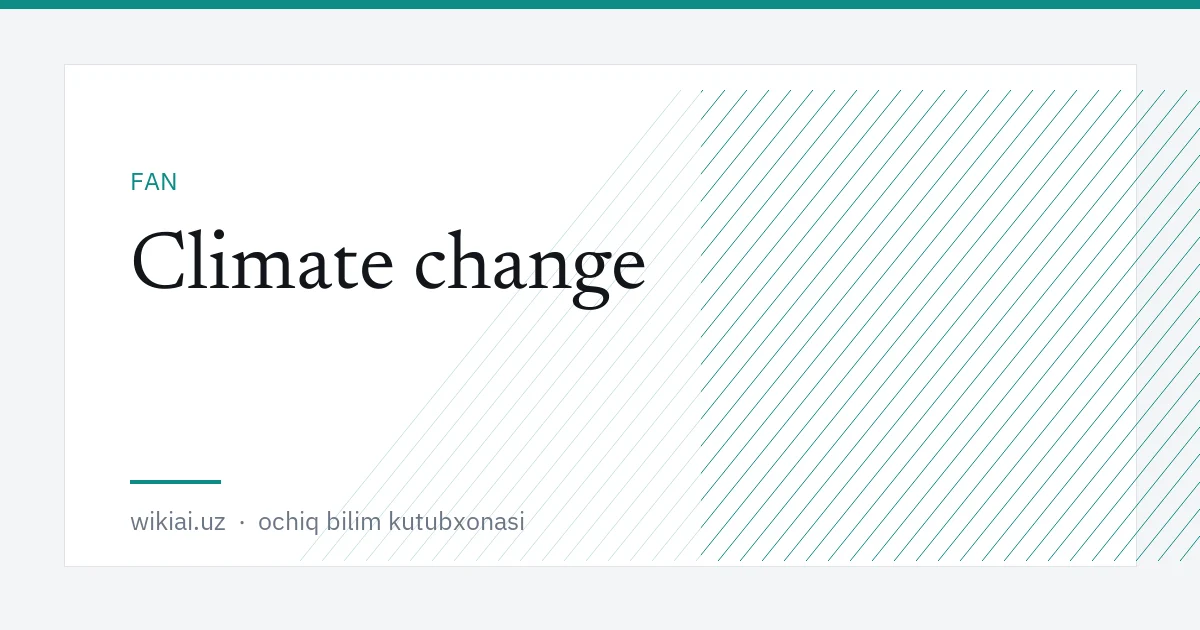 Climate change