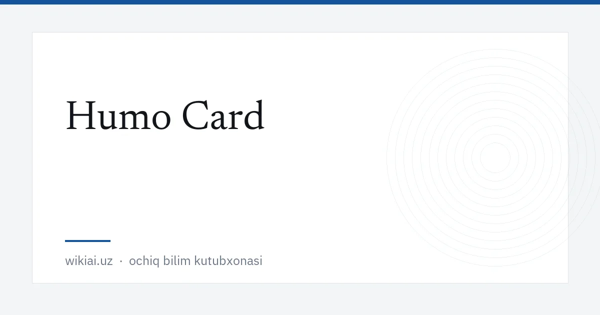 Humo Card